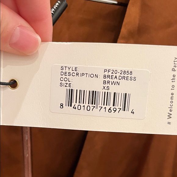 NWT Retrofete Deep Brown Long Sleeve Brea Dress XS - Picture 6 of 7